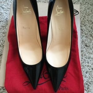 Classic Christian Louboutin Black Patent Leather
